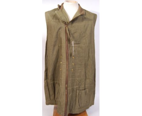 An original vintage WWII Second World War 1942 pattern ' Size No. 3 ' Parachutist Jacket / over smock. Makers label to inside