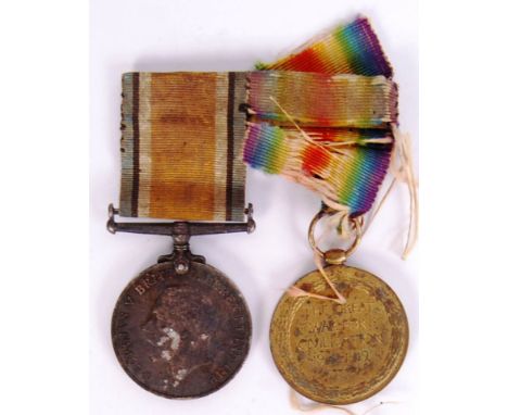 A WWI First World War Royal Navy medal pair comprising of War Medal &amp; Victory Medal, awarded to K.49412 F.M Boulton . Sto