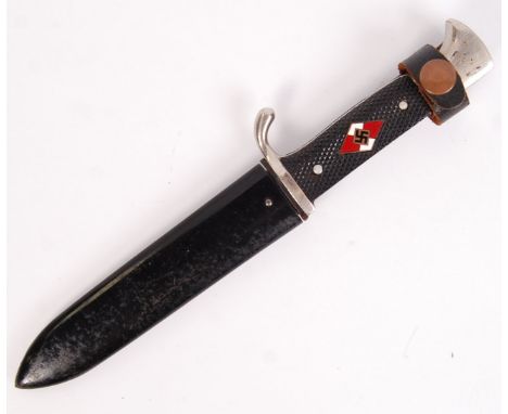 A scarce original WWII Second World War German Third Reich Nazi ' Hitler Youth ' dagger. The blade marked with RZM marks M7/3