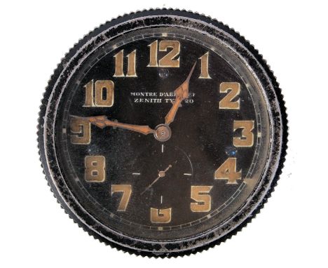 A rare original Montre D'Aeronef Zenith Type 20 WWII Second World war era c1939 pilot's / navigators watch / cockpit clock. B