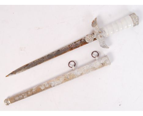 A 20th century Nazi German Third Reich Herman Goering Nazi Industrial dress dagger with swastika & eagle emblem to front of s