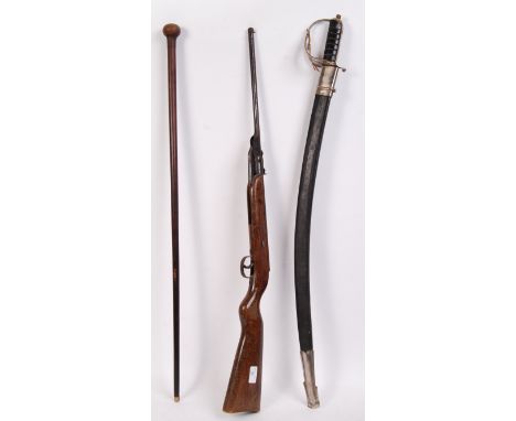 A collection of items comprising; a Diana .22 air rifle (working order, surface rust present), a 20th century decorative swor