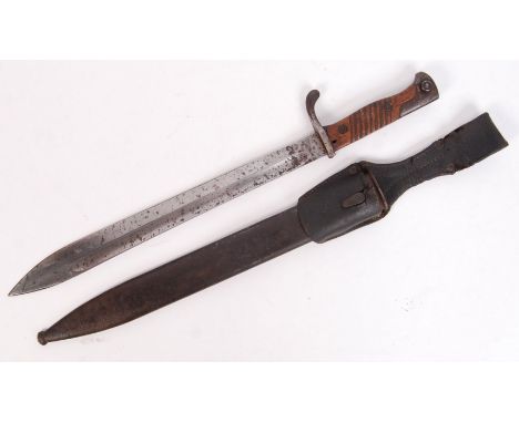 An original WWI First World War German Seiten Gewear MkI 1895 / 05 Butcher Bayonet.&nbsp; maker mark Simson &amp; Co Suhl pre