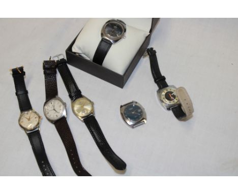 A selection of gents wristwatches including Bullova, Transglobe, Rotary etc 