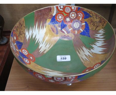 CARLTON WARE HANDPAINTED, GILDED AND FLORAL DECORATED CERAMIC BOWL 