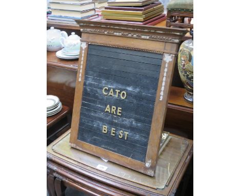 VINTAGE NOTICE BOARD AND LETTER 