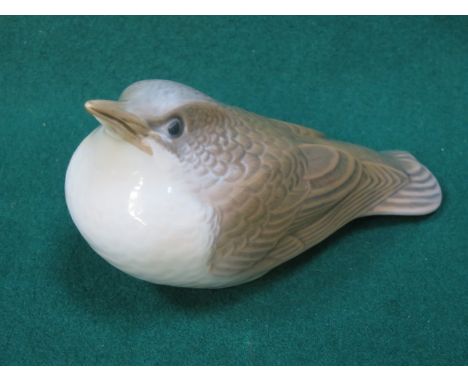 ROYAL COPENHAGEN GLAZED CERAMIC FIGURE OF A BIRD, NUMBER 3270