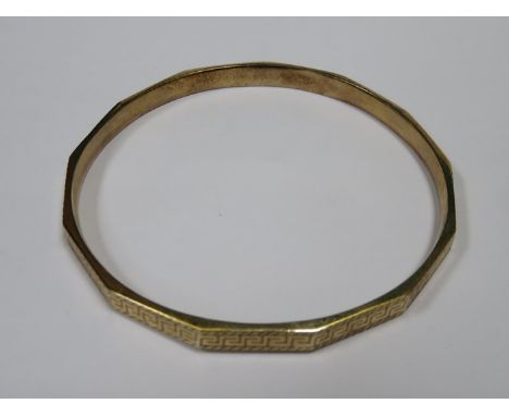9ct GOLD SLAVE BANGLE 