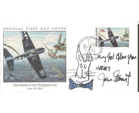 James Stewart signed First Battle of the Philippine Sea FDC