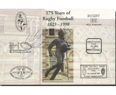 Mike Tindall Signed Rugby First Day Cover Postcard.