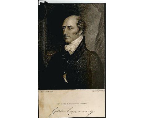 Prime Minister George Canning signed vintage 6x4 postcard. Nice portrait postcard signed by former Prime Minister George Cann