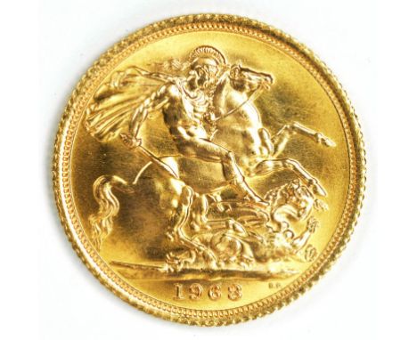 GOLD COIN.  SOVEREIGN 1968