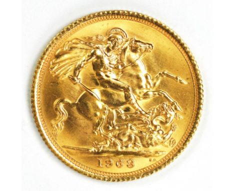 GOLD COIN.  SOVEREIGN 1968