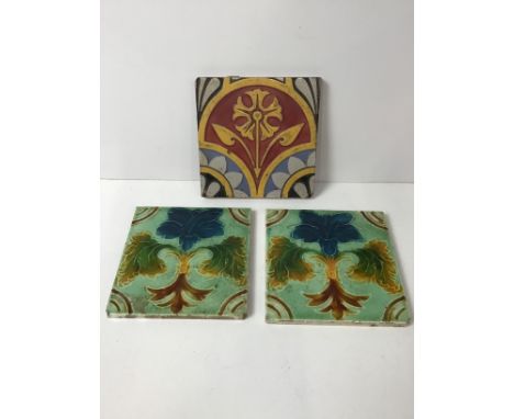 3x Victorian 6" Tiles - One Maw &amp; Co 