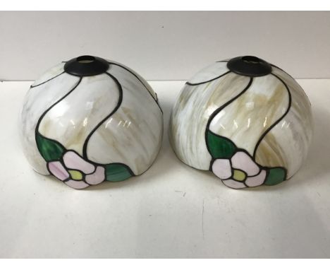 Pair of Tiffany Style Light Shades 