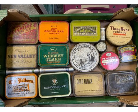 Collection of Vintage Tobacco, Snuff Tins and Cigar Tubes 
