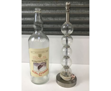 4.5L Empty Famous Grouse Bottle and Modern Lamp Base 