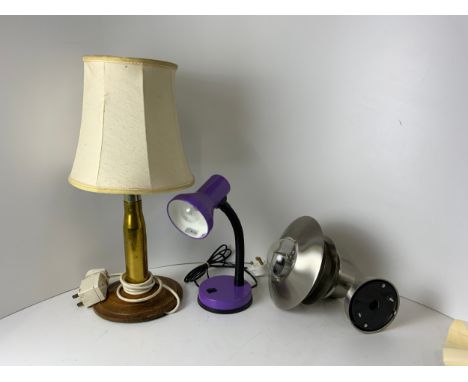 2x Table Lamps and Wall Light 