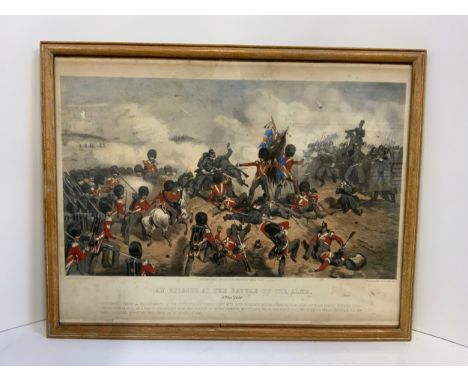 Framed Lithograph - Battle of Alma 1854 