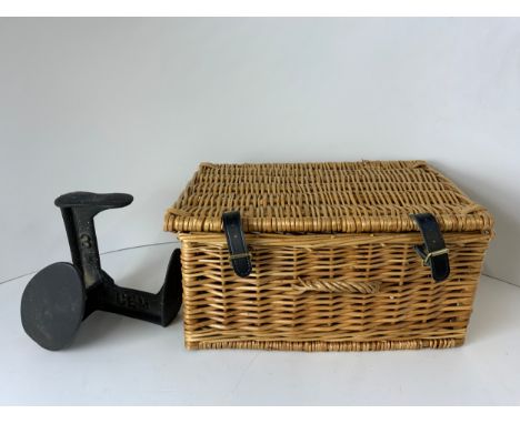 Wicker Hamper and Shoe Last 