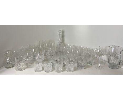 Large Quantity of Glassware - Glasses, Some Cut Glass, Decanter and Jugs etc 