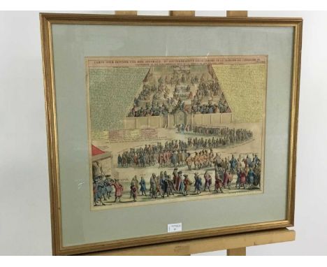 CHATELAIN (HENRI), CARTE POUR DONNER UNDE IDEE GENERALE DUR GOUVERNMENT D'ECOSSE CIRCA 1720 hand-coloured print, mounted, fra