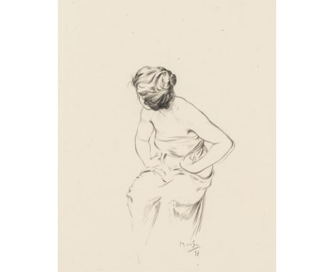Alfons MuchaSitzende, auf die Seite blickend1897Graphit auf Papier28,7 x 23,7 cmSigniert und datiert rechts unten: Mucha / (1