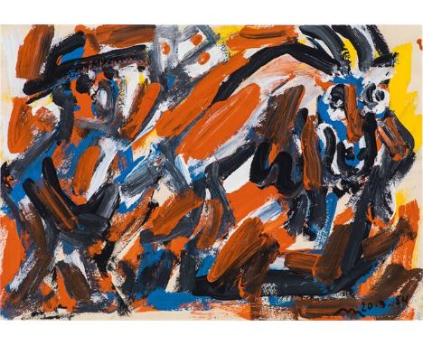 Otto Muehlo.T.1984Mischtechnik auf Papier; gerahmt31,5 x 45 cmMonogrammiert und datiert rechts unten: m 20.3.84Dorotheum Wien