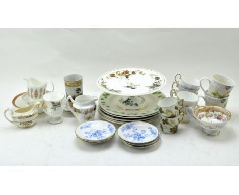 A collection of assorted ceramic part tea sets, including Royal Crown Staffordshire, Royal Albert Safari cream jug with sugar