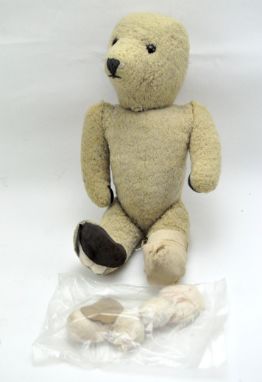 Knitted Bear Lambswool Soft Toy Plush - Brian the Bear - Made to order