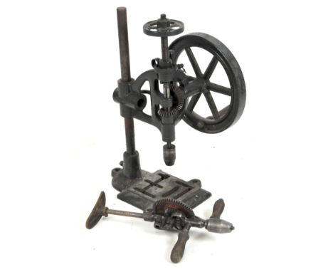 A 20th century Union cast iron pillar drill, approximately 58cm high, together with another drill
