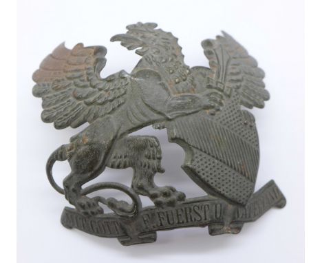 A Pickelhaube helmet plate 