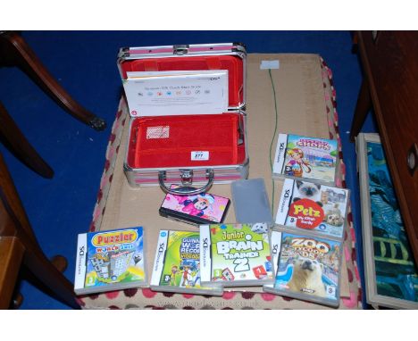 A quantity of Nintendo games and console and a jewellery casket.