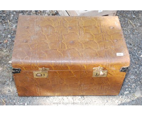 Steel framed trunk and contents