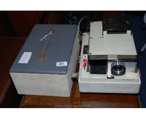 A slide projector.
