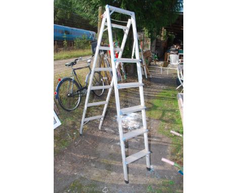 Set of aluminium step ladder