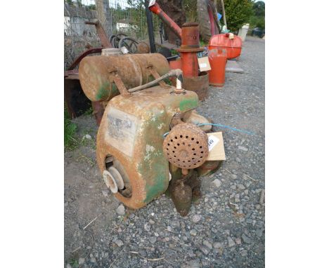 A "Villiers Mark 12 HS" compact side-valve petrol stationary engine with reduction gearing, needs attention.