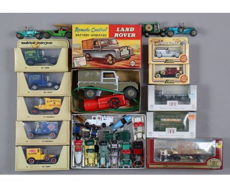 A Marx remote control battery operated “Land Rover” boxed; &amp; twenty-six various scale model vehicles, boxed &amp; unboxed