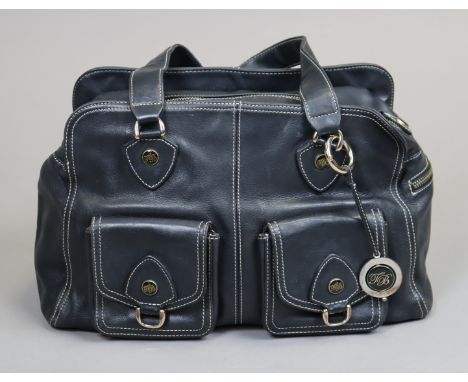 A vintage Ted Baker black leather handbag. 
