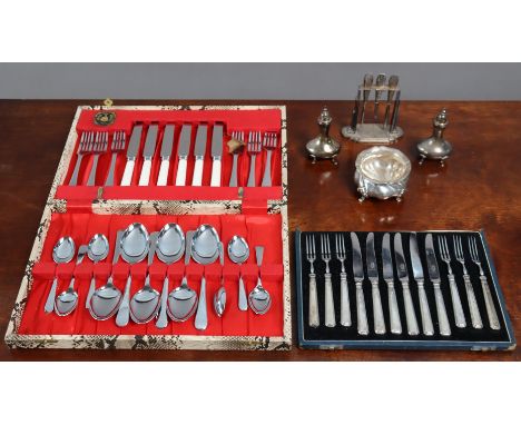 A 1930s silver part dressing table manicure set with engine-turned decoration, 13cm high x 11cm wide, Birmingham 1937 by A&am