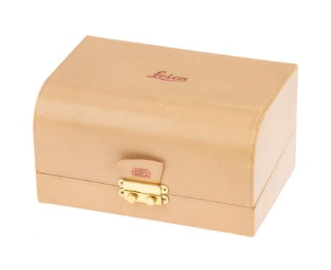 A Leitz DOONA Presentation Camera Box, for the early Leica M3 rangefinder cameras, body, VG, only some light scuffs