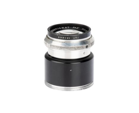 A J. H. Dallmeyer Septac f/1.5 50mm Lens, chrome, serial no. 463496, body, G, elements, G, some light internal haze and some 