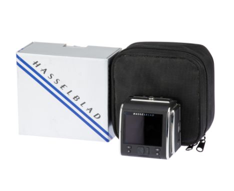 A Hasselblad CFV 50C Digital Camera Back, 2016, chrome, serial no. IS66001458, body VG, working at time of auction, the senso