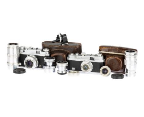 A Selection of Foca Cameras, Lenses, &amp; Accessories, to include a Foca *, serial no. 63088, body G, shutter working, with 