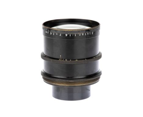 A Carl Zeiss Jena Biotar f/1.4 140mm Lens, black, serial no. 996279, body, VG, elements, VG, some very light internal haze