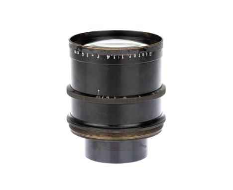 A Carl Zeiss Jena Biotar f/1.4 140mm Lens, black, serial no. 996279, body, VG, elements, VG, some very light internal haze