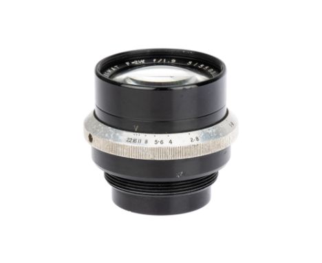 A Dallmeyer Super Six f/1.9 63mm Lens, black, serial no. 515503, body, VG, elements, G-VG/E, some light coating marks to fron