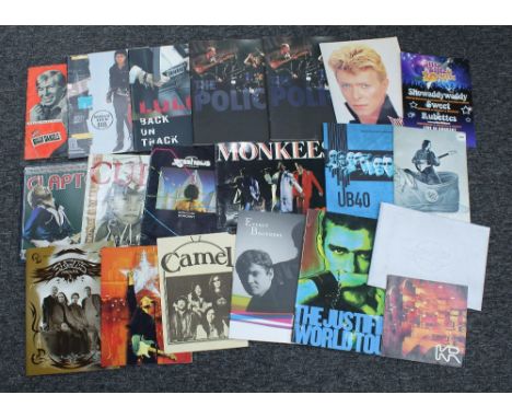 Artists various - good selection of souvenir tour programmes to include David Bowie Serious Moonlight 1983 tour, Michael Jack