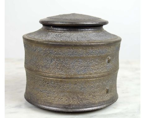 JASON WASON, 'Lided Vessel' ceramic, 13cm H x 14cm D (artist has works in the V&amp;A) 