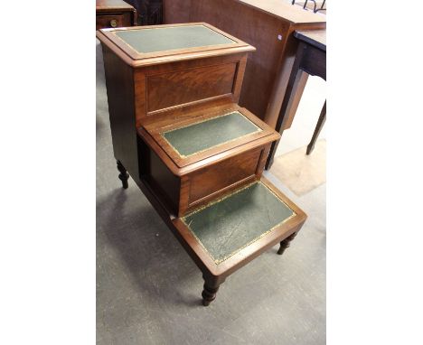 19th century mahogany step-commode